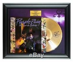 Prince Autographed Purple Rain Album LP Gold Record Award