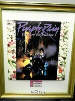 Prince Autographed Signed Purple Rain LP Record Album Framed with Ticket stub 1985