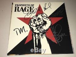 Prophets Of Rage GROUP Signed Autographed Album LP Flat CHUCK D TOM MORELLO +