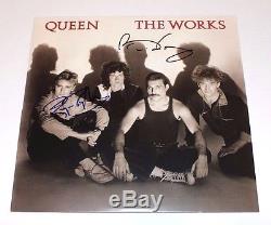 QUEEN BRIAN MAY ROGER TAYLOR SIGNED'THE WORKS' VINYL RECORD ALBUM WithCOA PROOF
