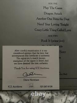 QUEEN Band Signed Vinyl Record Album With COA. Signed By all 4 Band members
