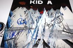RADIOHEAD BAND SIGNED'KID A' RECORD VINYL ALBUM BECKETT COA x5 THOM YORKE PROOF