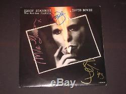 REAL David Bowie signed X 3 AUTHENTIC ZIGGY STARDUST/MOTION PICTURE ALBUM