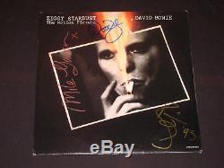 REAL David Bowie signed X 3 AUTHENTIC ZIGGY STARDUST/MOTION PICTURE ALBUM