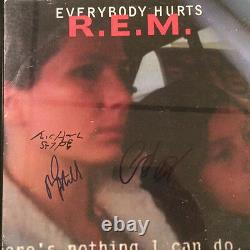 REM Signed Vinyl Michael Stipe Autograph Album w Mike Mills Peter Buck Everybody