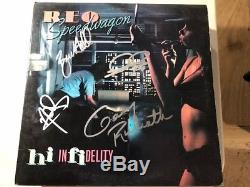 REO Speedwagon GROUP Signed HI INFIDELITY Album LP KEVIN CRONIN GARY RICHRATH +