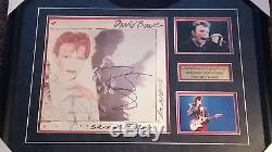 ROCK ICON DAVID BOWIE SIGNED SCARY MONSTERS FRAMED ALBUM COVER WithPROOF