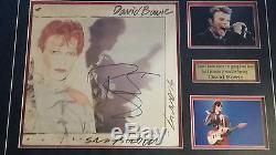 ROCK ICON DAVID BOWIE SIGNED SCARY MONSTERS FRAMED ALBUM COVER WithPROOF