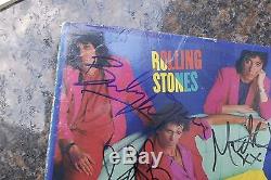 Rolling Stones Autographed Record Jacket Dirty Work Lp Album Cover (no Record)
