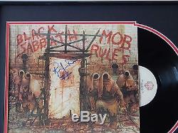 RONNIE JAMES DIO Signed BLACK SABBATH 1981 Record Album MATTED FRAMED DISPLAY
