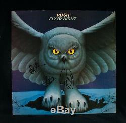 RUSHAutographed FLY BY NIGHT Album By Neil Peart-Alex Lifeson & Geddy Lee withCOA