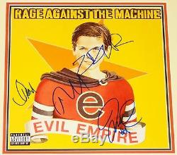Rage Against The Machine Hand Signed Custom Framed Evil Empire Album Rare! Proof