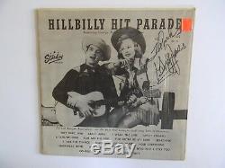 Rare Autographedgeorge Joneshillbilly Hit Parade33 1/3 Lp-phono Record Album