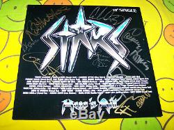 Rare Hear `n Aid Stars Autographed Record Album Rob Halford Dio 1986