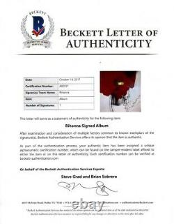 Rihanna Anti Autographed Signed Album LP Record Certified Beckett BAS COA