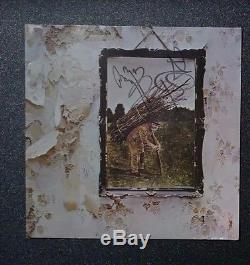 Robert Plant And Jimmy Page Autographed Led Zeppelin IV Album Cover