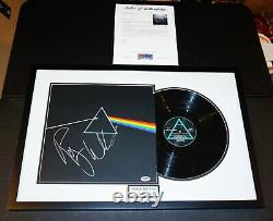 Roger Waters Framed Signed Pink Floyd Dark Side Of The Moon Album Record Psa