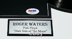 Roger Waters Framed Signed Pink Floyd Dark Side Of The Moon Album Record Psa