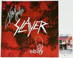 SLAYER BAND SIGNED WORLD PAINTED BLOOD LP VINYL RECORD ALBUM WithJSA CERT