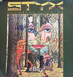 Styx Signed Album Styx Autographed Grand Illusion Album
