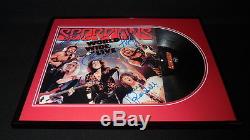 Scorpions Group Signed Framed 1985 World Wide Live Record Album Display