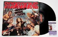 Scorpions Signed World Wide Live Lp Vinyl Record Album Band Klaus Auto +jsa Coa