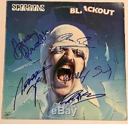 Scorpions group signed blackout album lp klause meine rudolph schenker m. Jabs