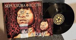 Sepultura Roots 2LP Black Vinyl Gatefold Album SIGNED Max Cavalera JSA COA