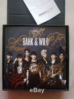 Signed BTS Bangtan Boys DARK&WILD Album Jung Kook Jimin ALL7 Autograph official