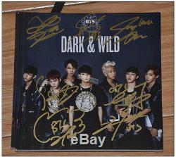 Signed BTS Bangtan Boys DARK&WILD CD Album Hand Autograph official Authentic