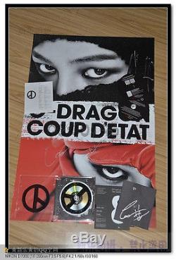Signed G-Dragon BigBang Big Bang Album coup d'etat Black ver. CD Hand Autograph