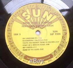Signed Now Here's JOHNNY CASH Autographed SUN Label 1961 Vinyl LP Record Album