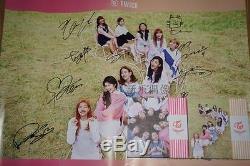 Signed Twice 3thAlbum TWICEcoaster LANE1 CD Poster Card Hand Autograph Official