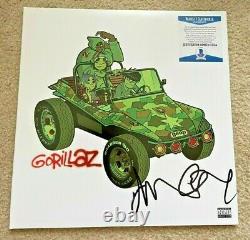 Singer Damon Albarn Signed Gorillaz Album Vinyl Blur Jamie Hewlett Bas