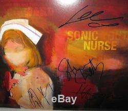 Sonic Youth (4 Autos) Signed'sonic Nurse' Album Cover Psa/dna Loa