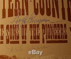 Sons of the Pioneers 1976 ALBUM SIGNED RECORD PERRYMAN RICHARDS AUTOGRAPHED