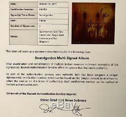 Soundgarden Chris Cornell group signed album down on the upside lp beckett loa