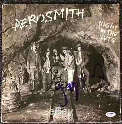 Steven Tyler Joe Perry Aerosmith Signed Record Album PSA/DNA Autographed COA