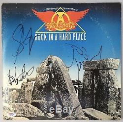 Steven Tyler Joe Perry Aerosmith x4 Signed Record Album PSA/DNA Autographed