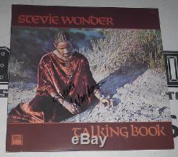 Stevie Wonder Signed Talking Book Record Album LP Cover PSA/DNA COA Autograph 72
