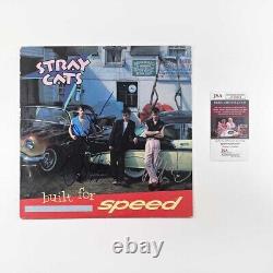 Stray Cats Built For Speed Record Album LP Hand Signed Autographed JSA COA