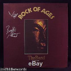 THE BAND-Autographed ROCK OF AGES Double Album By Levon Helm & Robbie Robertson