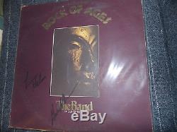 THE BAND autographed hand signed record album RobbieGarth Hudson Levon Helm