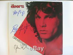THE DOORS -Rare AUTOGRAPHED ALBUM HAND SIGNED By ALL POSSIBLE FOUR HITS LP