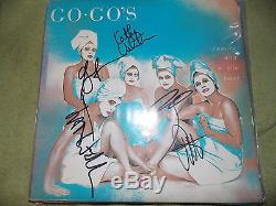 THE GO GO'S autographed hand signed record album SIGNED BY FIVE Full Band