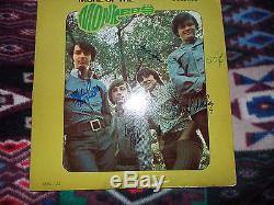 THE MONKEESautographed hand signed record album vintage teen idols all four