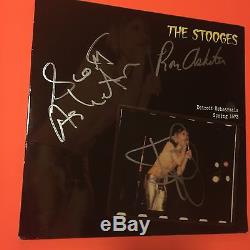 THE STOOGES Signed Autograph Record Album cover X 3 IGGY POP