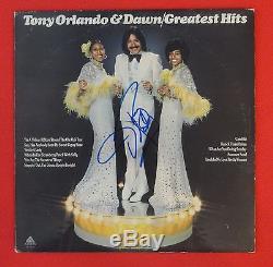 TONY ORLANDO & DAWN GREATEST HITS SIGNED AUTOGRAPHED RECORD ALBUM LP