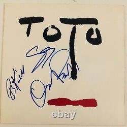 TOTO Signed Autograph Turn Back Album Record LP x 3 JSA Authentication