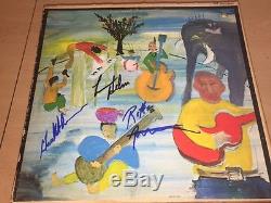 The Band GROUP Signed MUSIC FROM BIG PINK Album LP ROBERTSON LEVON GARTH HUDSON